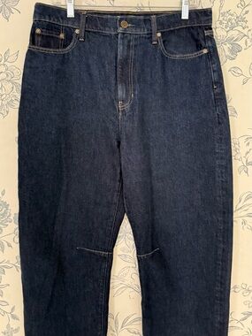 Banana Republic Dark Indigo Zip Fly Jeans barrel